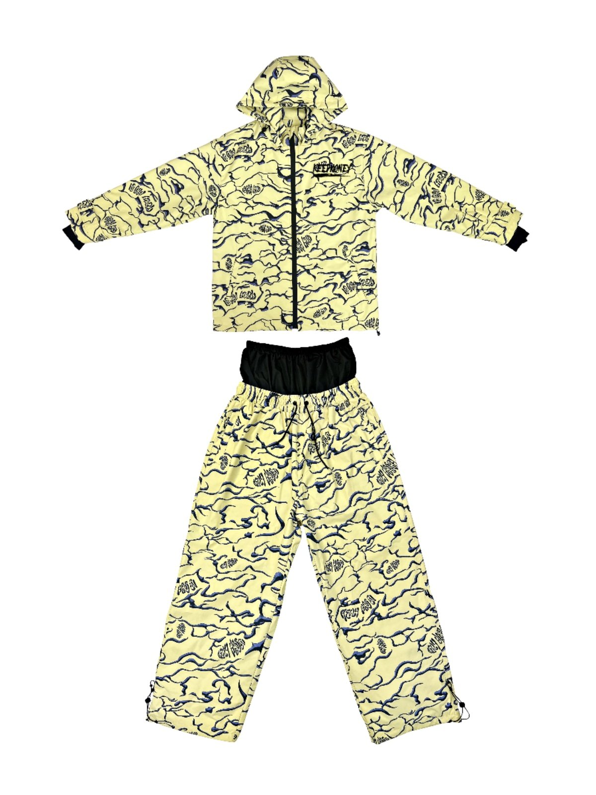 KM THUNDER CLOUD YELLOW SKI SUIT, NEW 2023 SNOWSUIT SUIT FOR MEN AND WOMEN WITH WIND AND WATER PROTECTION AND HEATING