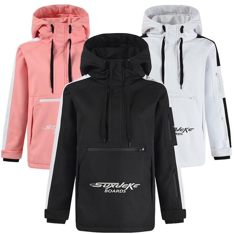 Twenty-one skisuits for women and men in winter with velvet and thick, water-proof, warm, snow-skinned shirts