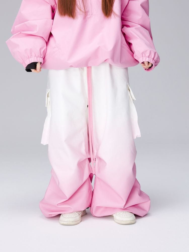 THE NEW CHILLWHITE 3L-RED PARACHUTE PINK-SKINNED SKI PANTS FOR WATERPROOF MEN AND WOMEN