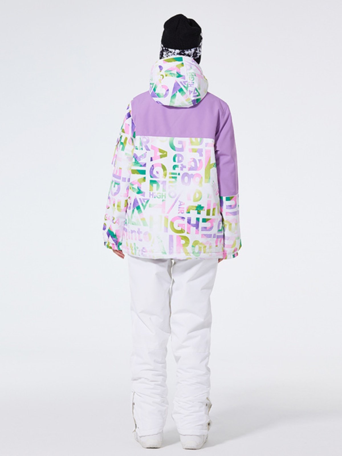 One-board ski suit for a lady in an outdoor ski and waterproof coat for the winter