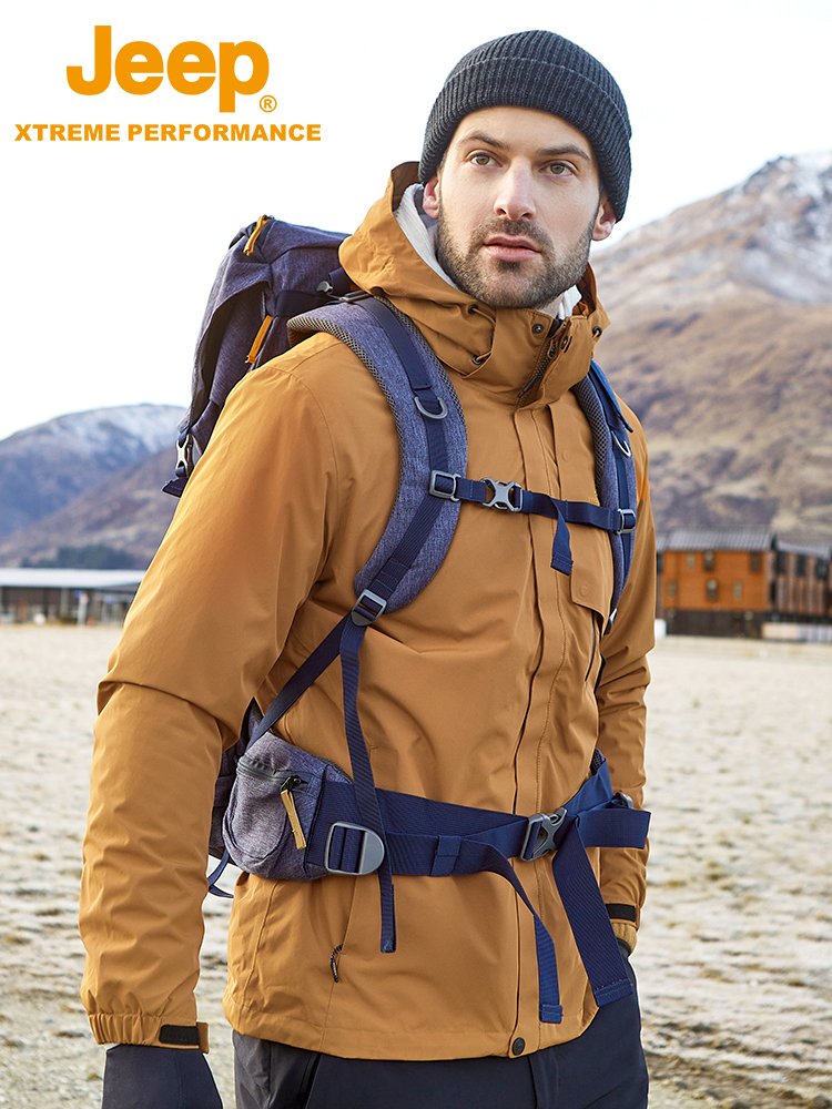 Jeep yellow-coloured tweezer, three-and-a-half-heavy winters to remove the waterproof and windproof coats