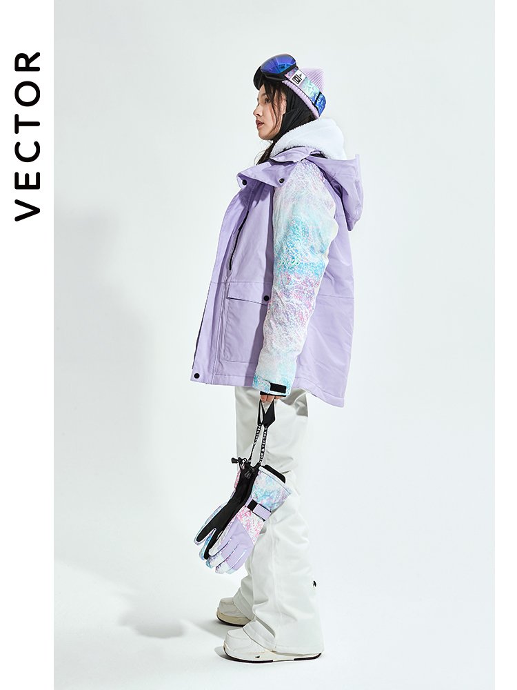VECTOR OUTDOOR SKI SUIT FOR WOMEN WITH WARMER AND THICKER WATERPROOF SINGLE-BOARD DOUBLE-BOARD SKI JACKETS