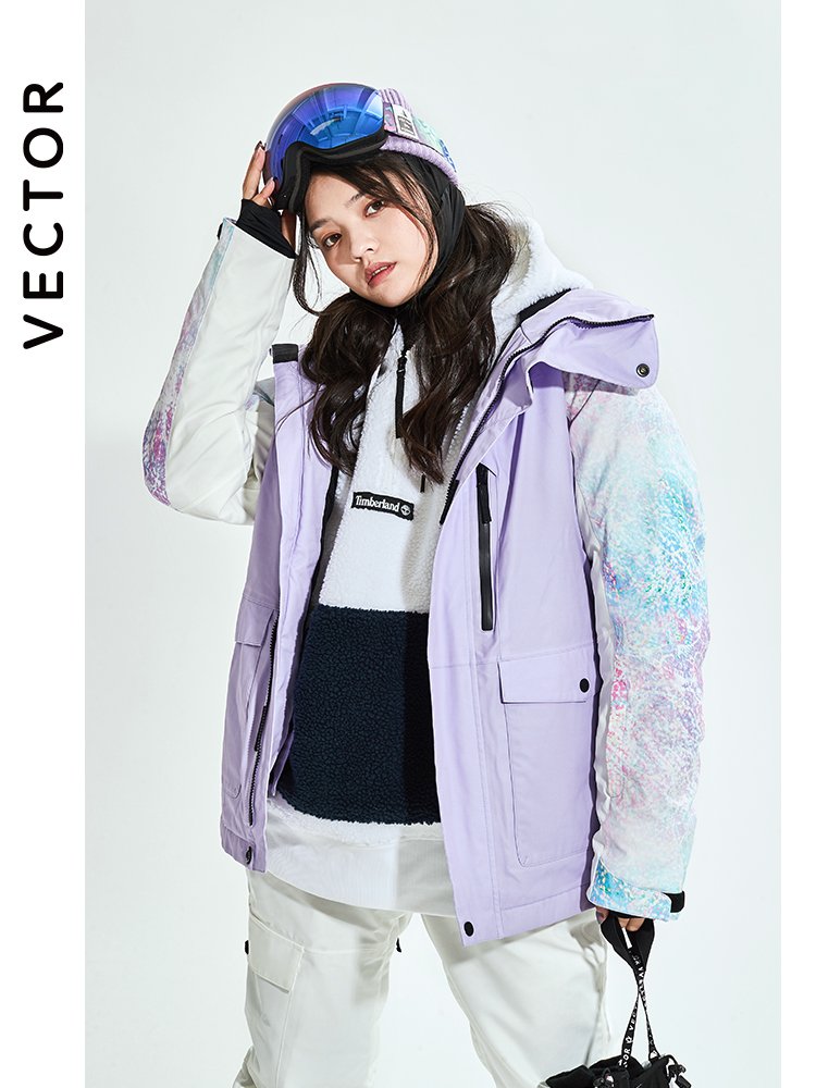 VECTOR OUTDOOR SKI SUIT FOR WOMEN WITH WARMER AND THICKER WATERPROOF SINGLE-BOARD DOUBLE-BOARD SKI JACKETS