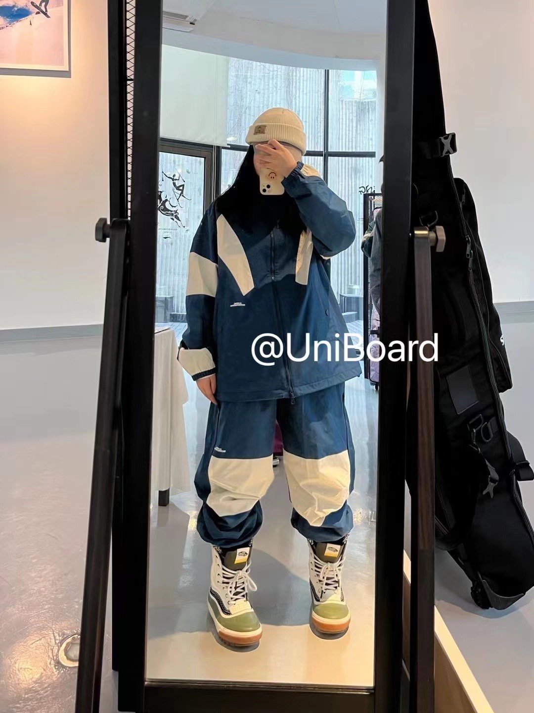 Uniboard's got the best ski suit in his pocket