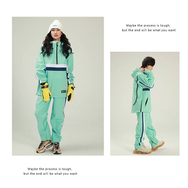 A new 2122 specialty ski suit suit for men and women, one-bed C, double-sheathed coat, 0104w