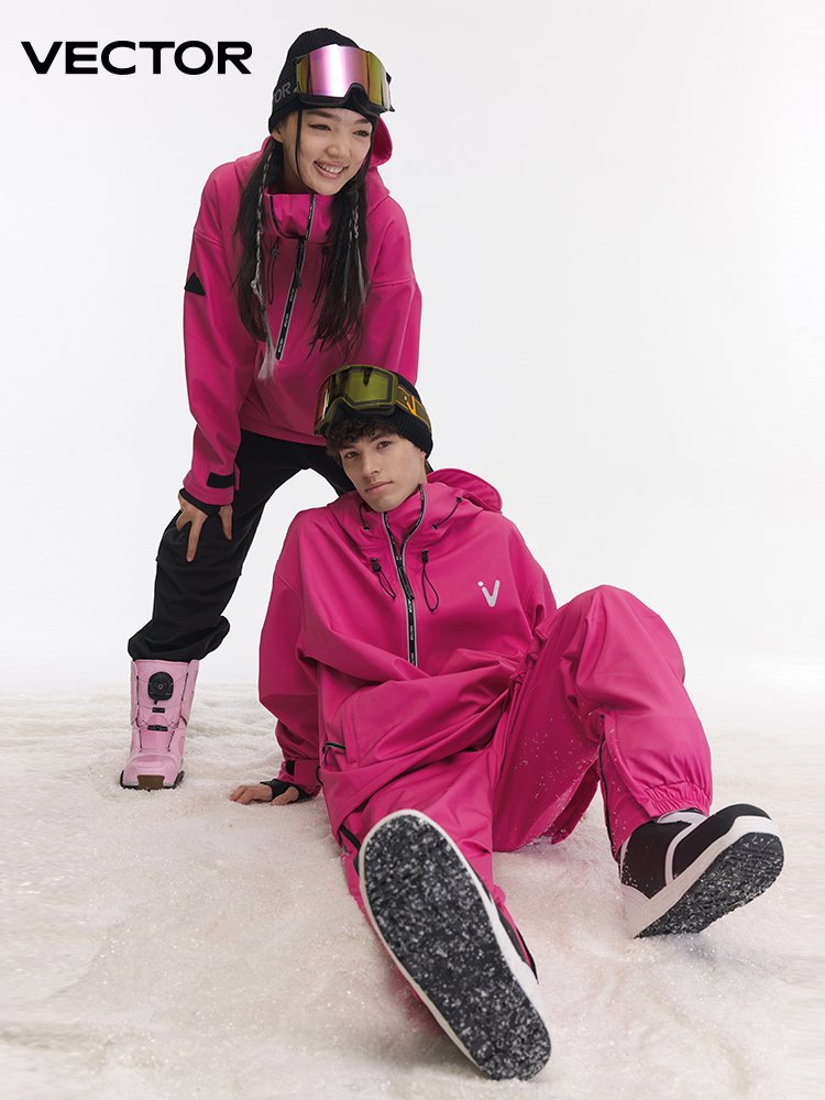 A NEW VECTOR 23, SINGLE-SKINNED, WINDPROOF, SMALL-TIME, WARM-UP COUPLE SKI-PANTS COAT