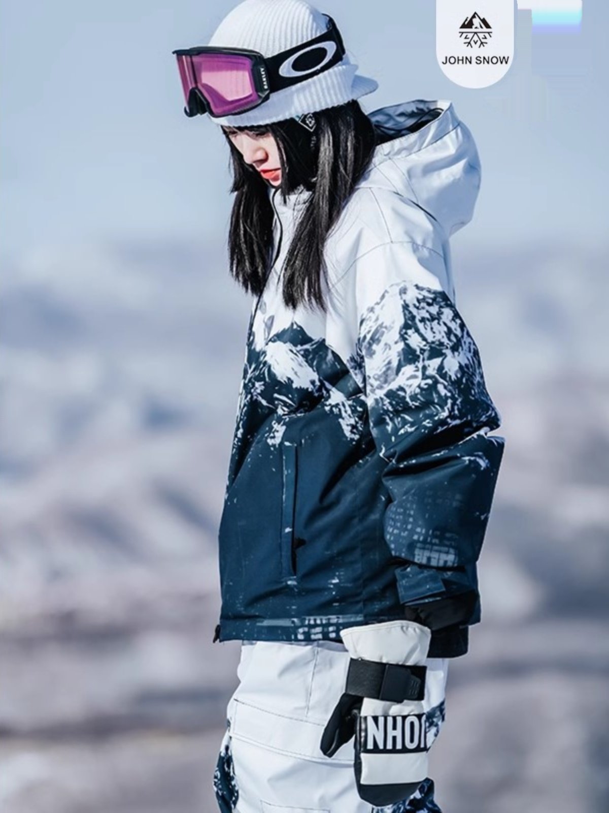 John Snow, a single-board double-board ski suit for men and women