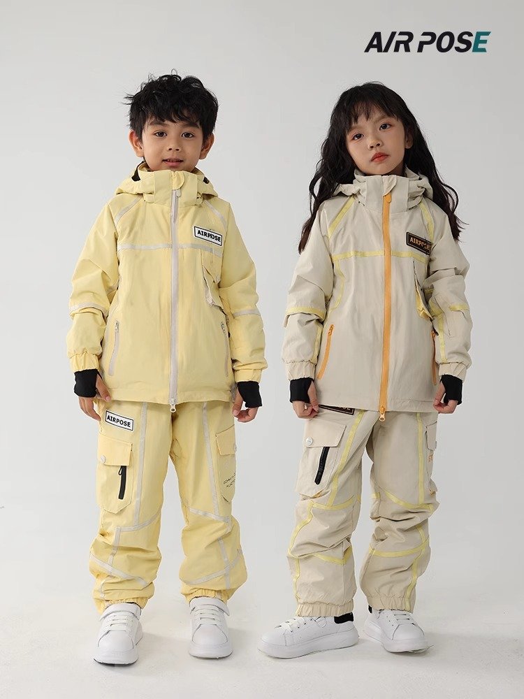 Children's skiing suit, waterproof and windproof, two-board grinder, boys and girls, and a warmer, warmer, male ski suit