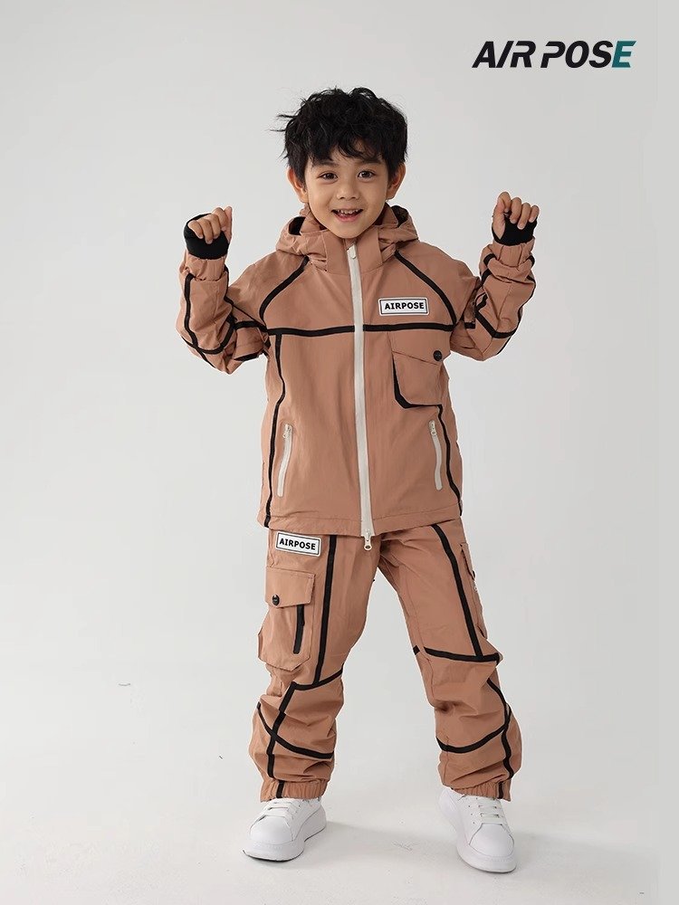 Children's skiing suit, waterproof and windproof, two-board grinder, boys and girls, and a warmer, warmer, male ski suit