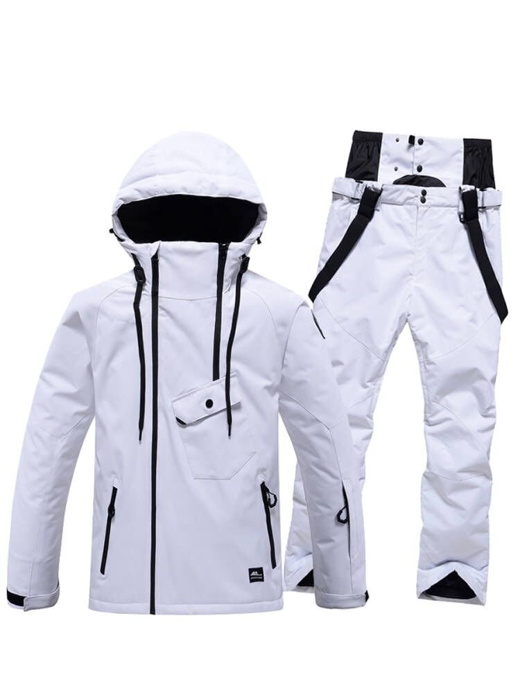 23 new ski suit, male windproof, waterproof, double-plained, Korean couple's little ski pants