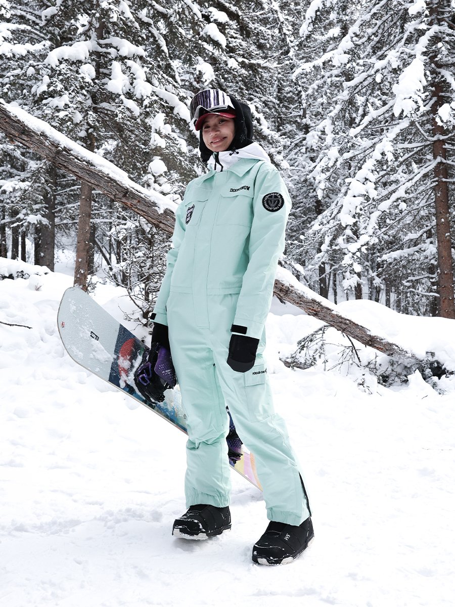 2024 new skating suit for a woman with a green, corrosive, green, large-coded, coheating double-board snow suit for adults