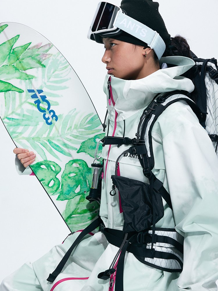ants3L full-volatilized ski suit for a new girl with a single-board double-board ski suit