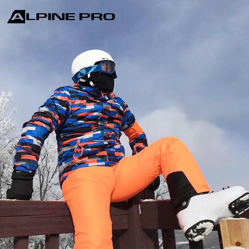 The man in the air-skipper suit for a man in the air and wind-proof weather during the winter