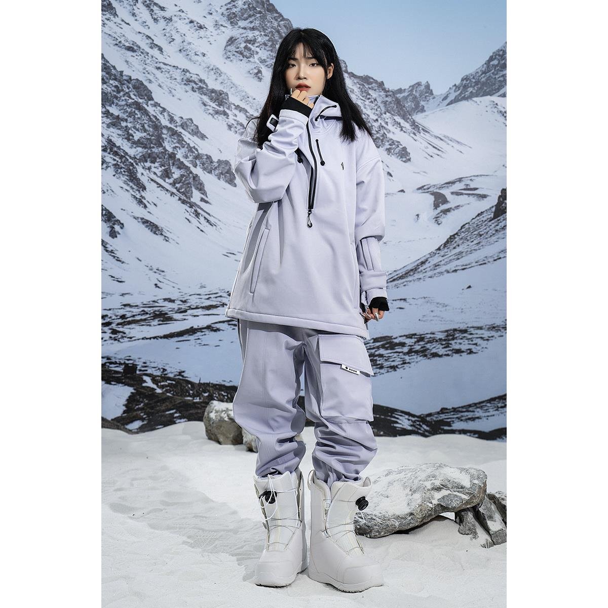 A new ski suit with a two-bed-board, waterproof, windproof and thick ski suit suit