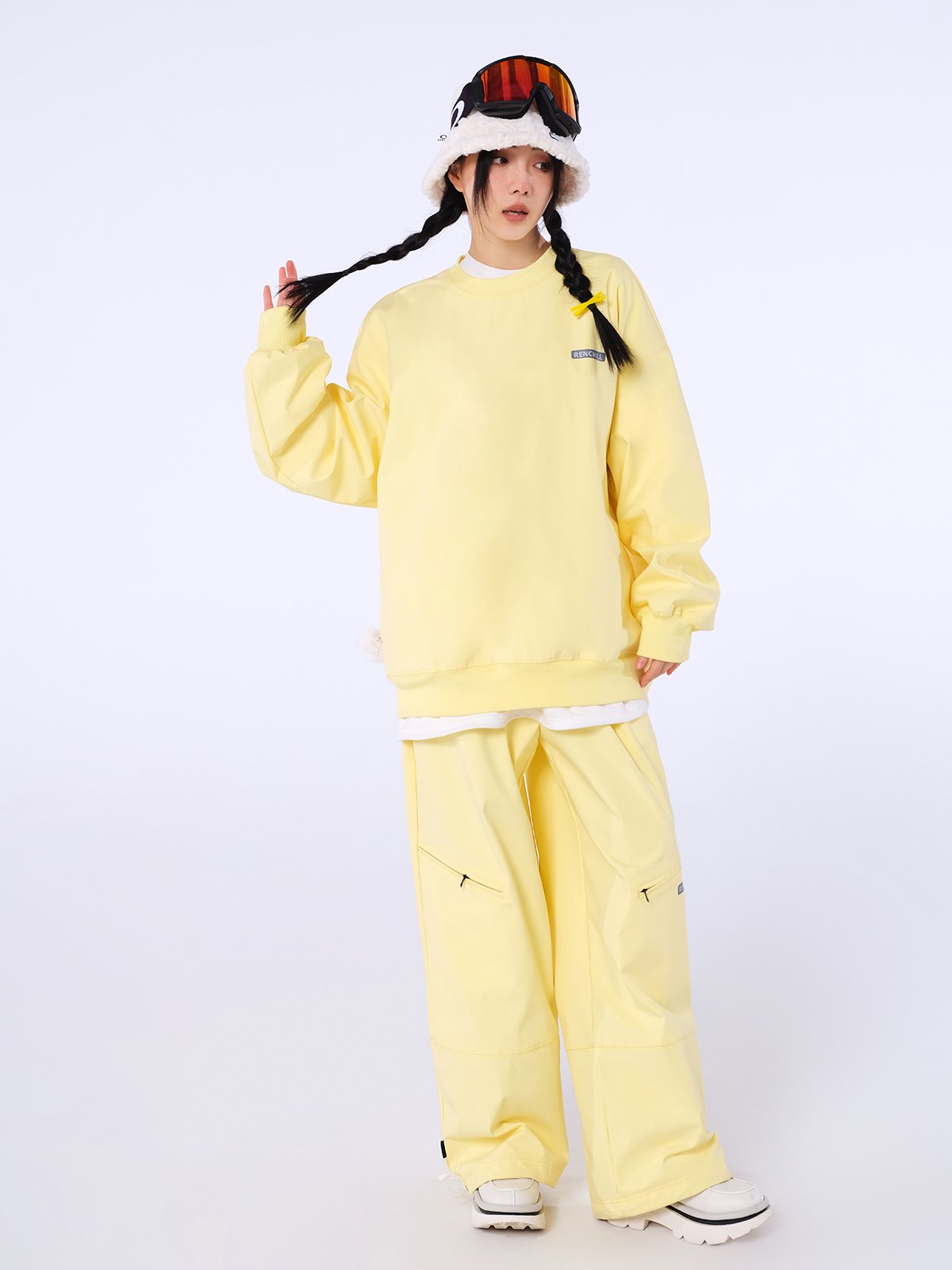 Renedrikawa, 2024's new 2024's off-the-shelf yellow ski suit suit for both men and women