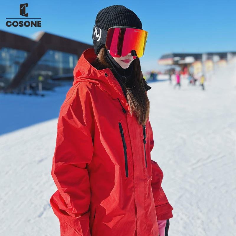 COSONE SINGLE-SKINNED MEN AND WOMEN SKI SUIT, WATERPROOF AND WINDY SKI PANTS SUIT