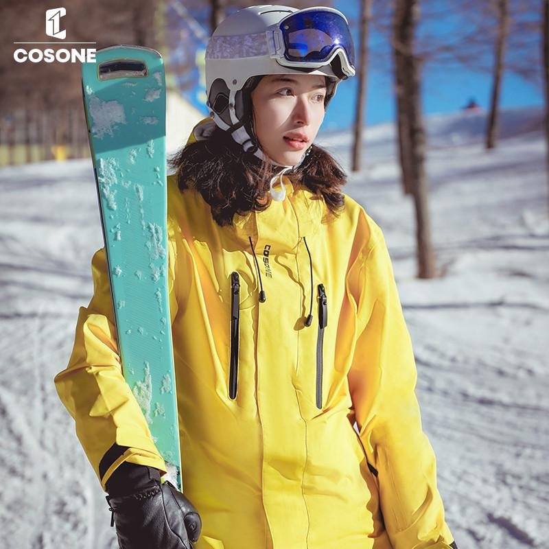COSONE SINGLE-SKINNED MEN AND WOMEN SKI SUIT, WATERPROOF AND WINDY SKI PANTS SUIT