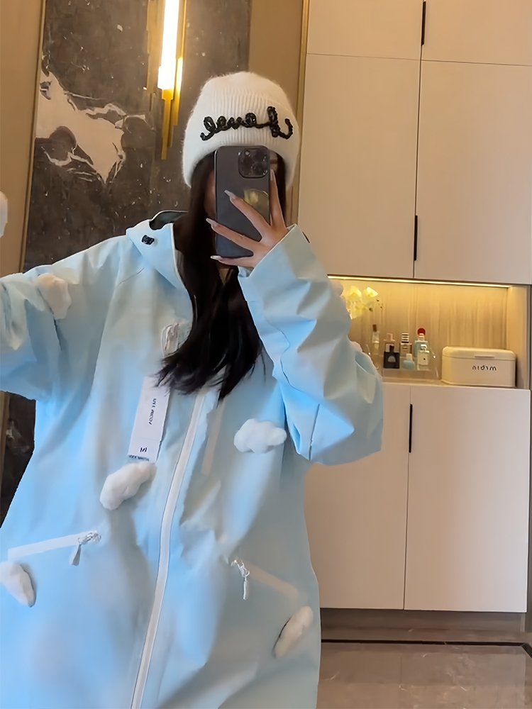 FYUT SKIGIRLS' WINTER 2024 DESIGN AN OUTDOOR WIND AND WATER-PROOF SINGLE-BOARD COTTON SUIT FOR SNOW