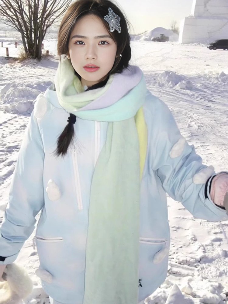 FYUT SKIGIRLS' WINTER 2024 DESIGN AN OUTDOOR WIND AND WATER-PROOF SINGLE-BOARD COTTON SUIT FOR SNOW