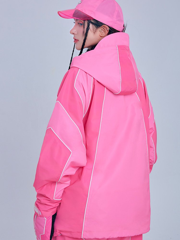 New 23-year-old color-reflective ski suit, water-proof, wind-proof and thick outdoor snowsuits