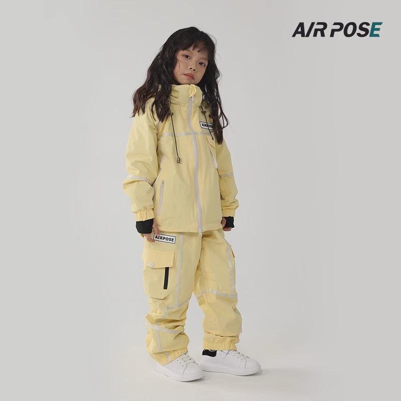 Children's skiing suit, waterproof and windproof, two-board grinder, boys and girls, and a warmer, warmer, male ski suit