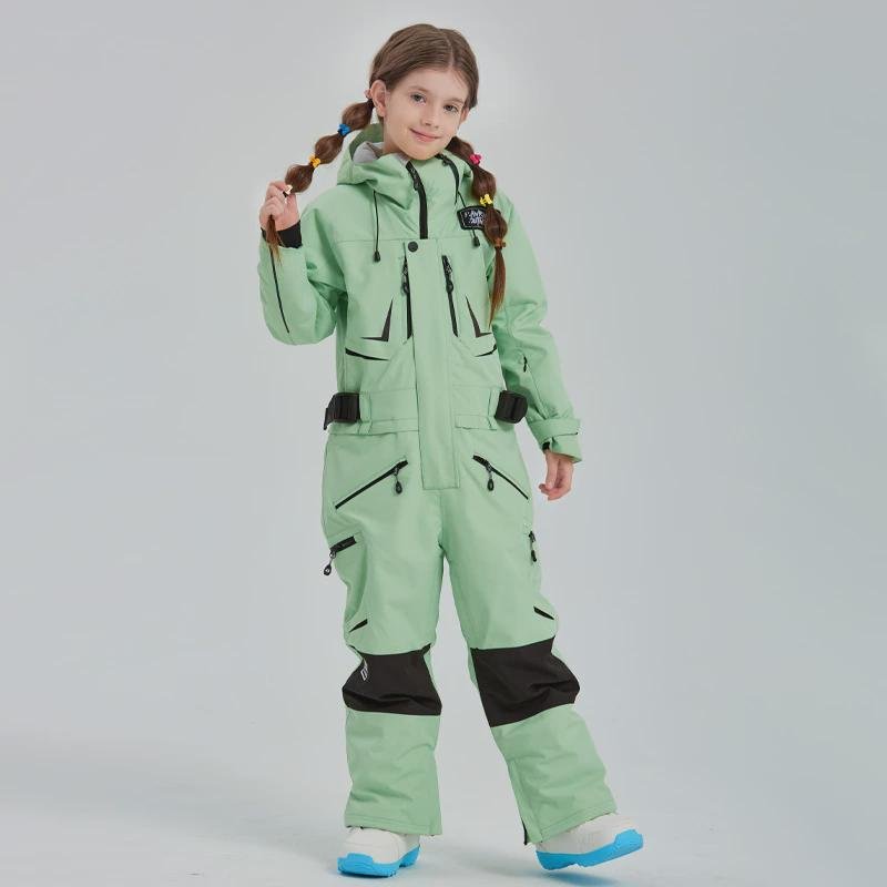 2022 Children ' s, single-board, two-board, wind-proof, warm-up girls ' water-resistant outdoor skis