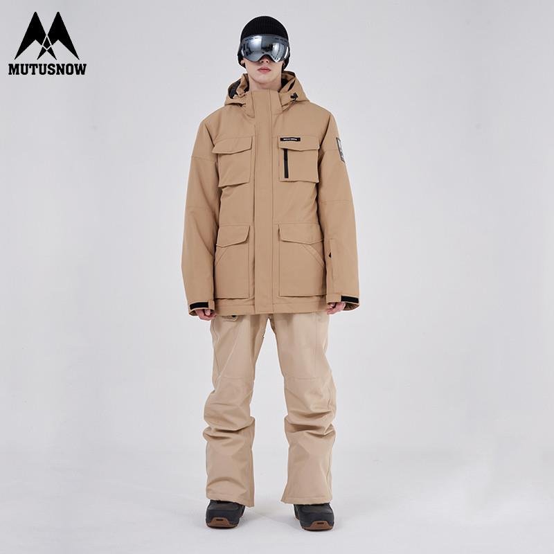 2024 new skating suit, men's slabs with thick, warm, windproof and waterproof skating pants