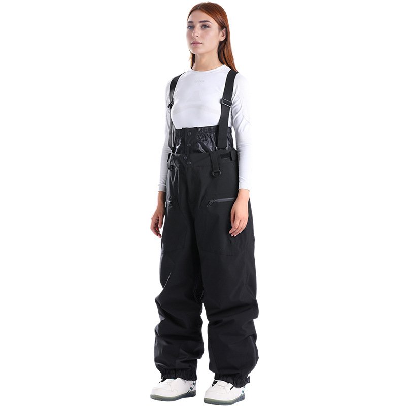 New ski pants for a woman with a thick belt and a cotton warmer