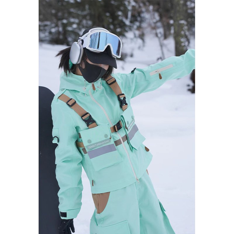 2024 skisuits for women in one-on-one winter, wind and waterproof outdoors, and a thick ski suit for women