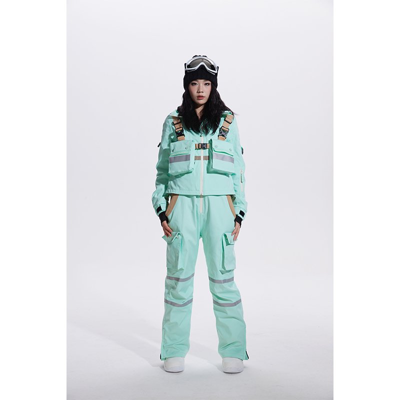 2024 skisuits for women in one-on-one winter, wind and waterproof outdoors, and a thick ski suit for women