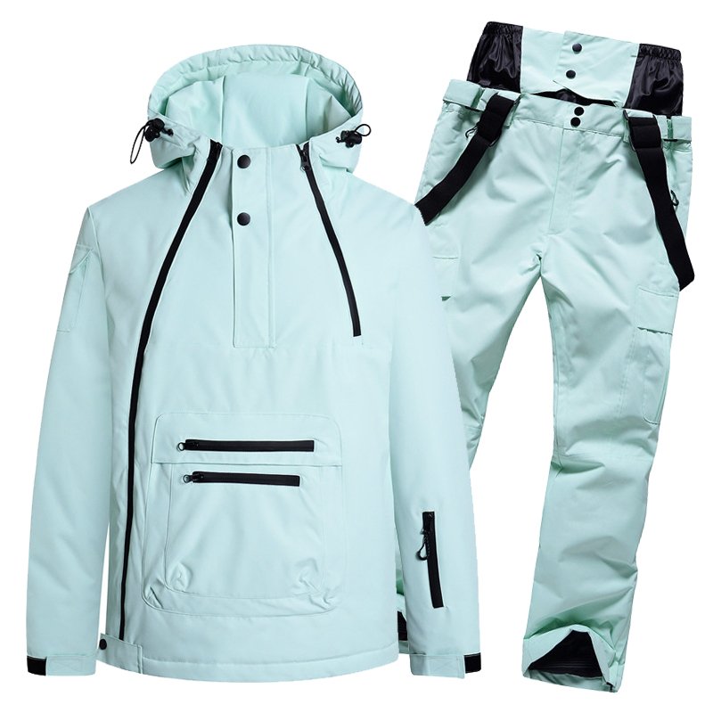 New-tide, pure-coloured ski suit for a woman with a warm wind and a thick, single-skinned ski pants