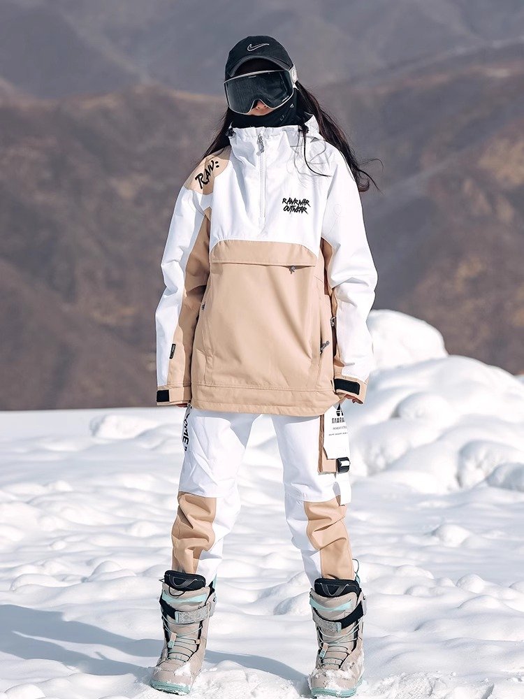 A new 2023 in a professional ski suit for women in winter