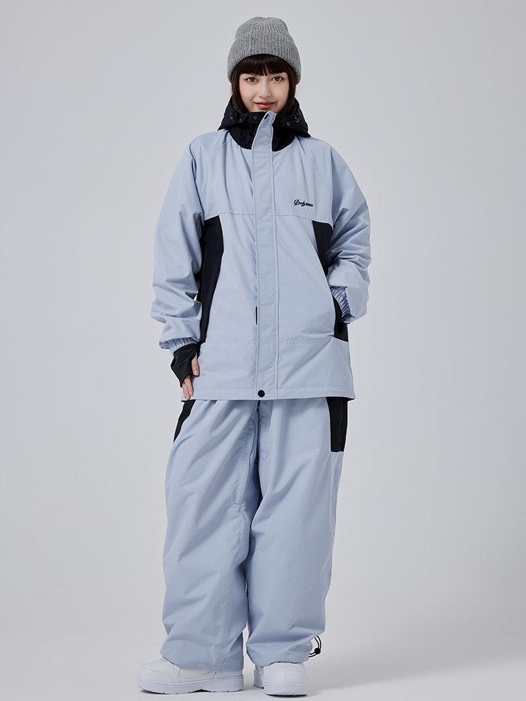 New ski suit for women in winter, double-skinned, windproof, waterproof ski pants