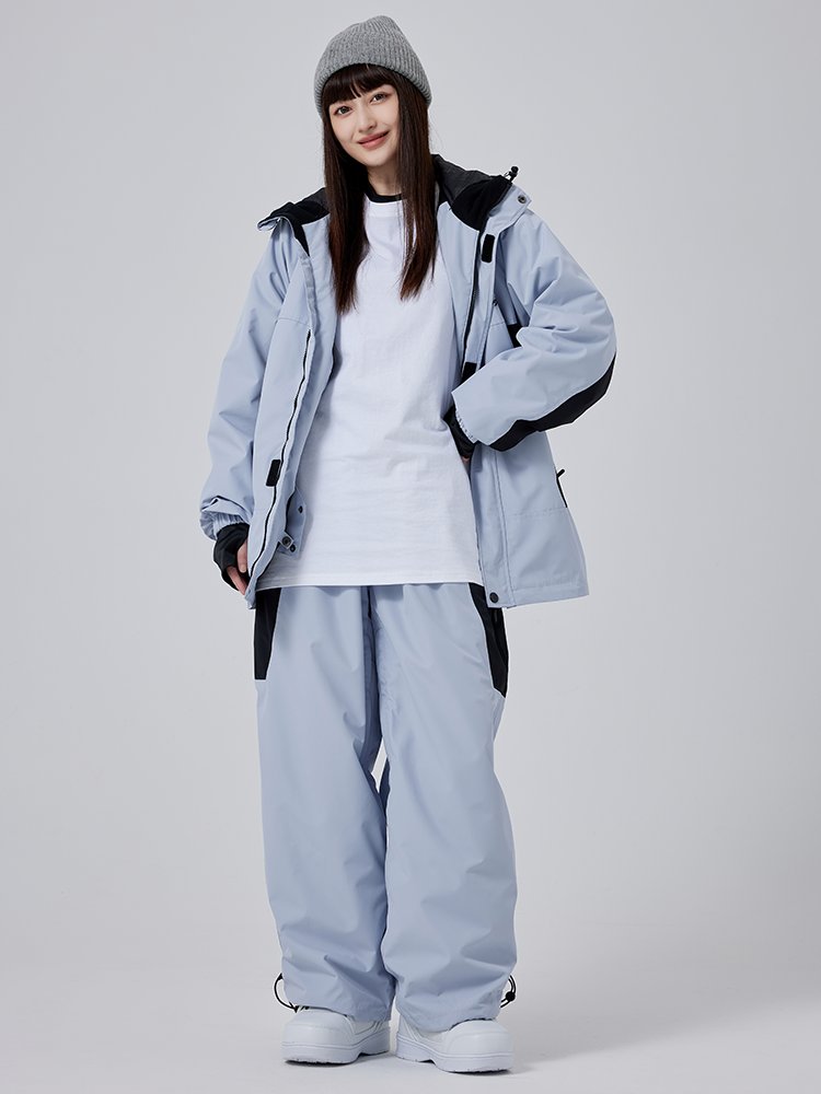 New ski suit for women in winter, double-skinned, windproof, waterproof ski pants