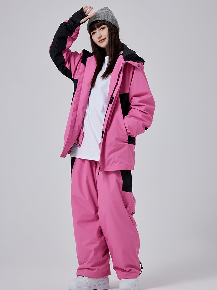 New ski suit for women in winter, double-skinned, windproof, waterproof ski pants