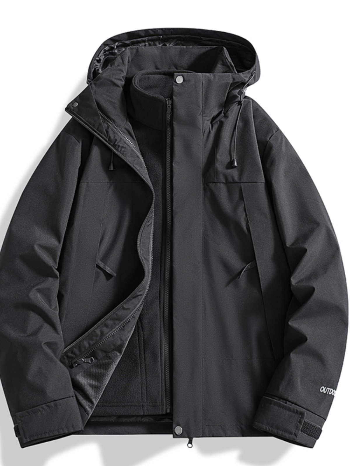 Three in each of the men's and women's skis can be removed from the waterproof, wind-resistant, thick winter-tide coats