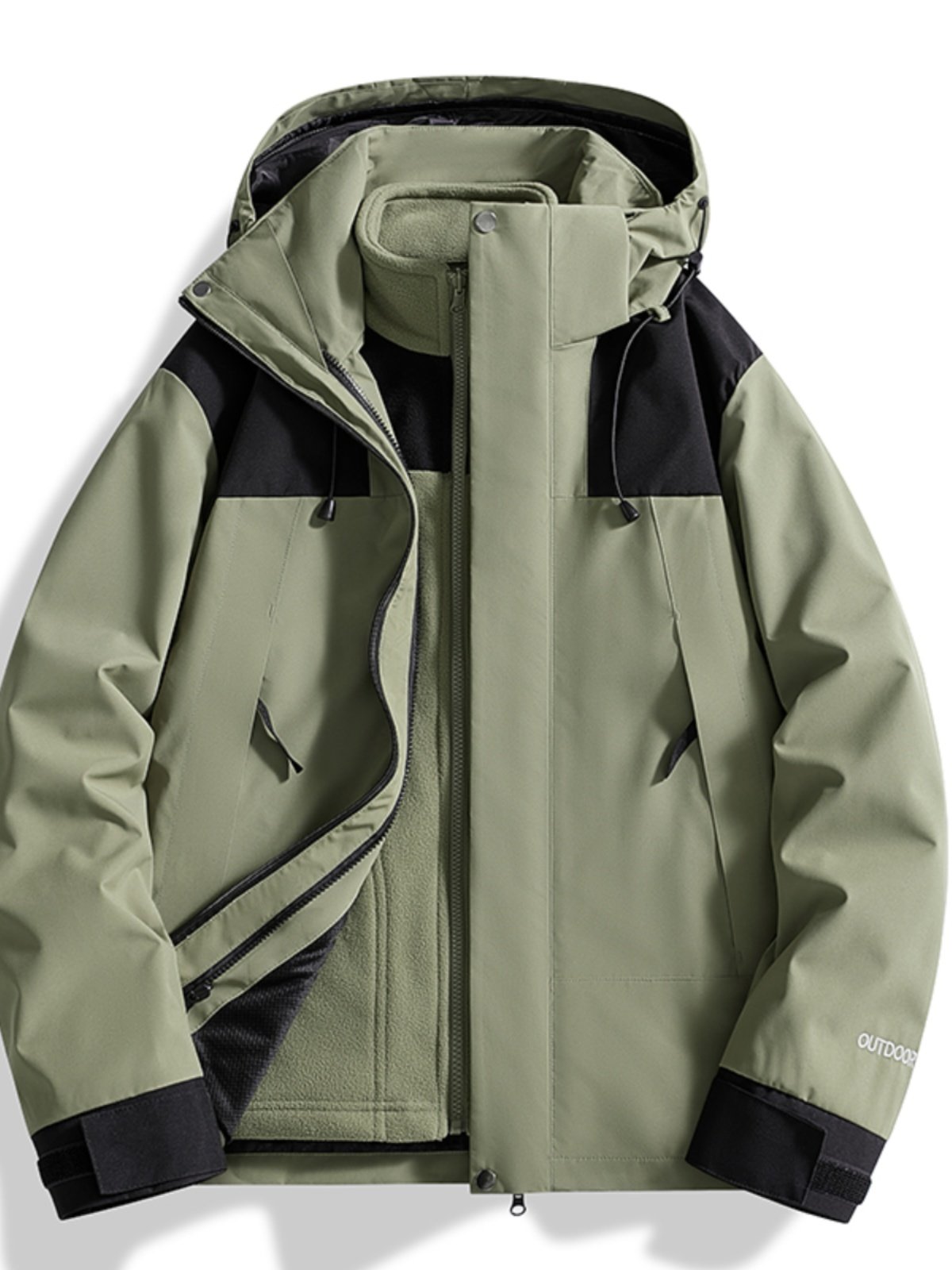 Three in each of the men's and women's skis can be removed from the waterproof, wind-resistant, thick winter-tide coats
