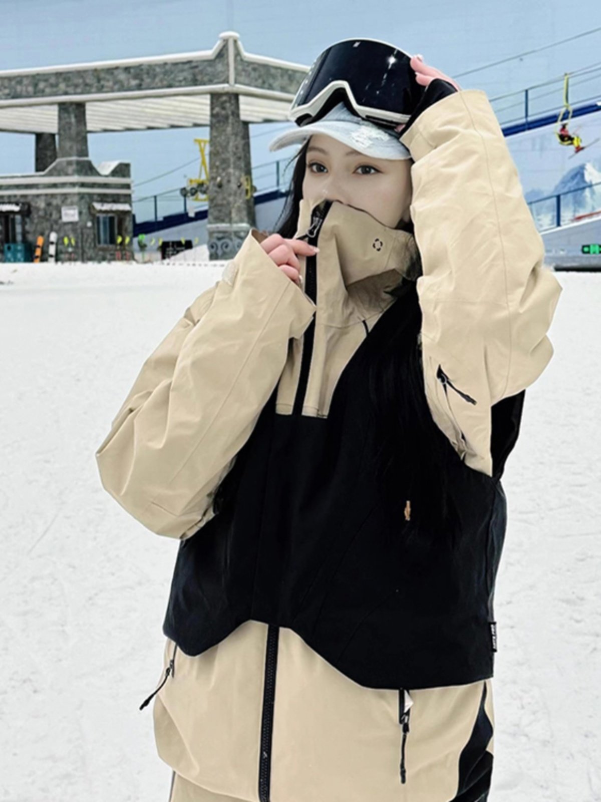 FYUT OUTDOOR SKI SUIT, WATER-RESISTANT AND WARM COATS, 2024 AUTUMN WINTER NEW MALE AND FEMALE ONE-SIZE-SIZE-SIZE-SIZE-FITS-ALL, DOUBLE-PLATTING SUIT