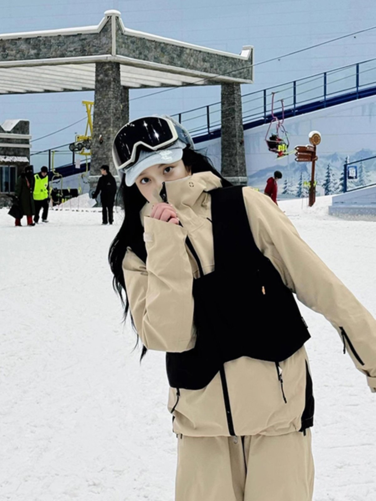 FYUT OUTDOOR SKI SUIT, WATER-RESISTANT AND WARM COATS, 2024 AUTUMN WINTER NEW MALE AND FEMALE ONE-SIZE-SIZE-SIZE-SIZE-FITS-ALL, DOUBLE-PLATTING SUIT