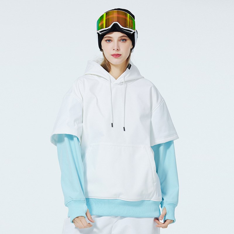 Wandering ski suit, hooded, outdoor wind and waterproof ski hoodie for the winter