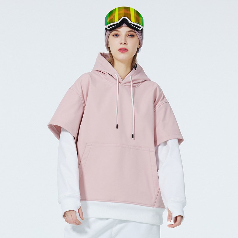 Wandering ski suit, hooded, outdoor wind and waterproof ski hoodie for the winter
