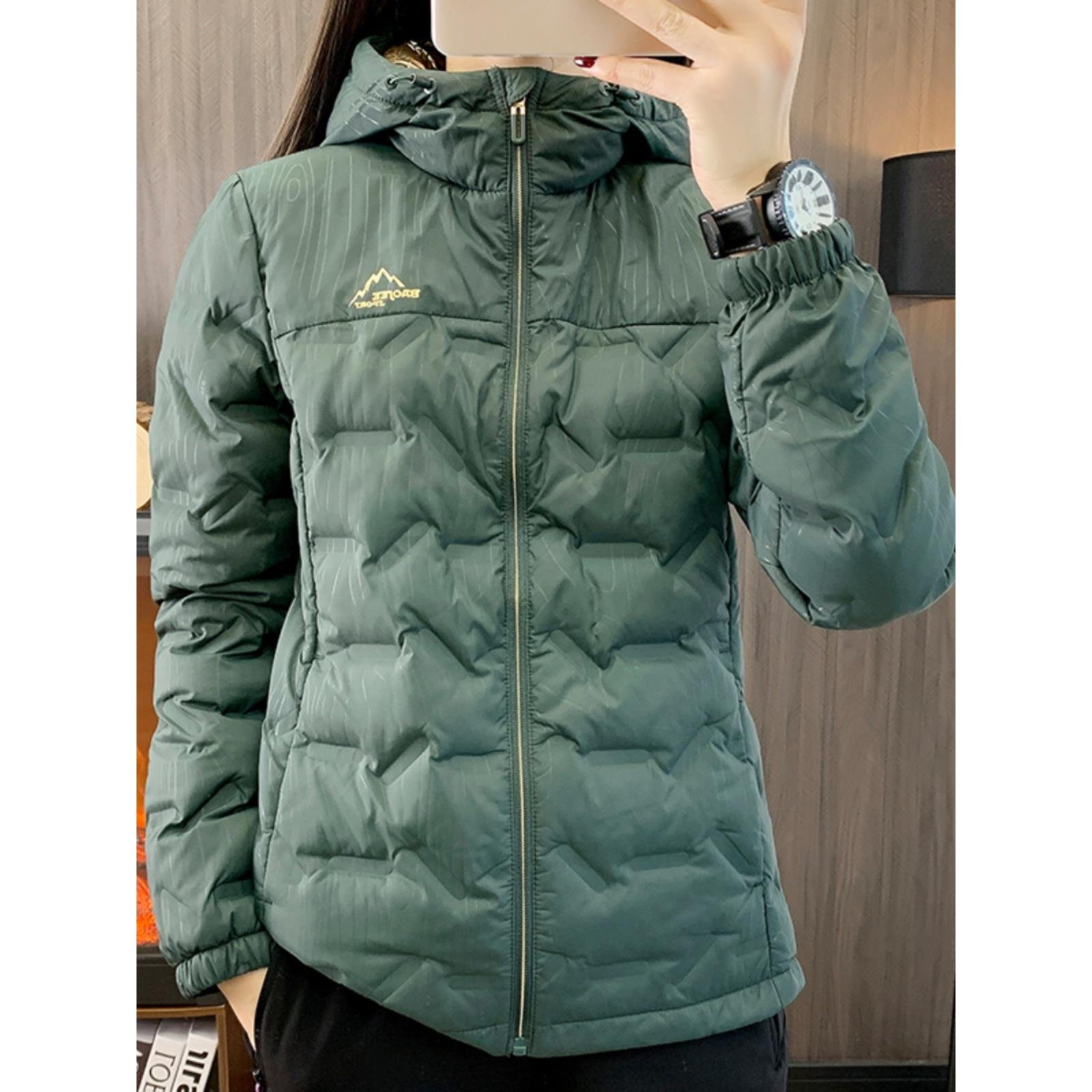 Fowl dress, new 2023, 90 white duck-deflicted, warm-up coat, and out in a hideaway ski suit