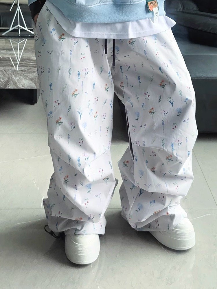 New waterproof 3L air-free oversize one-sided ski pants neutral