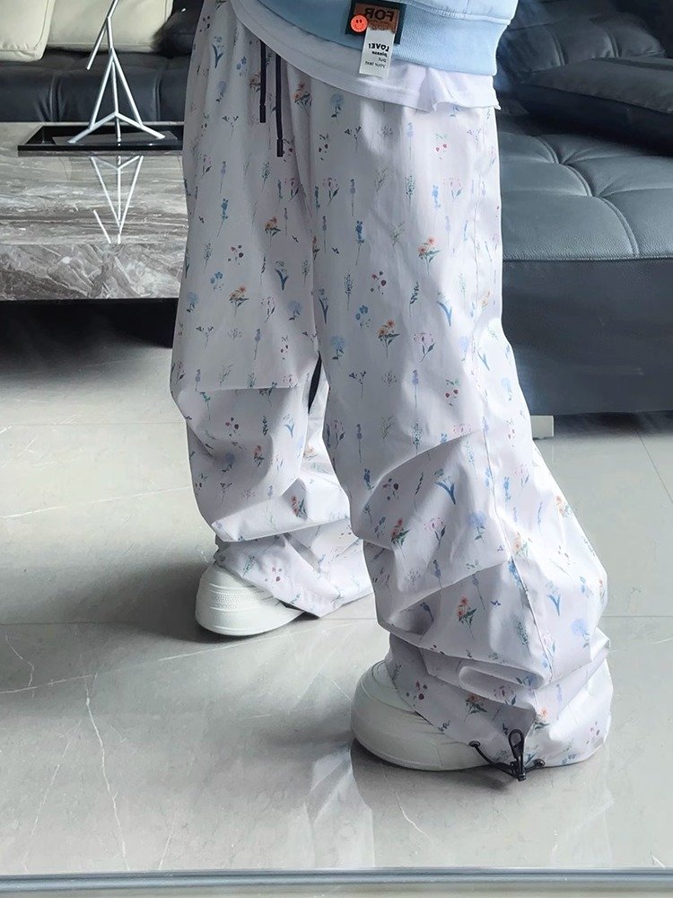 New waterproof 3L air-free oversize one-sided ski pants neutral