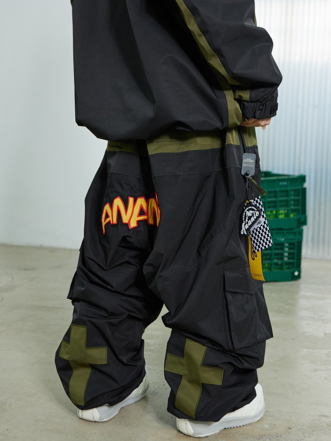 ANANIE Skip-pants slamming and embroidered in the streets of Dubong Teflon 1.5W
