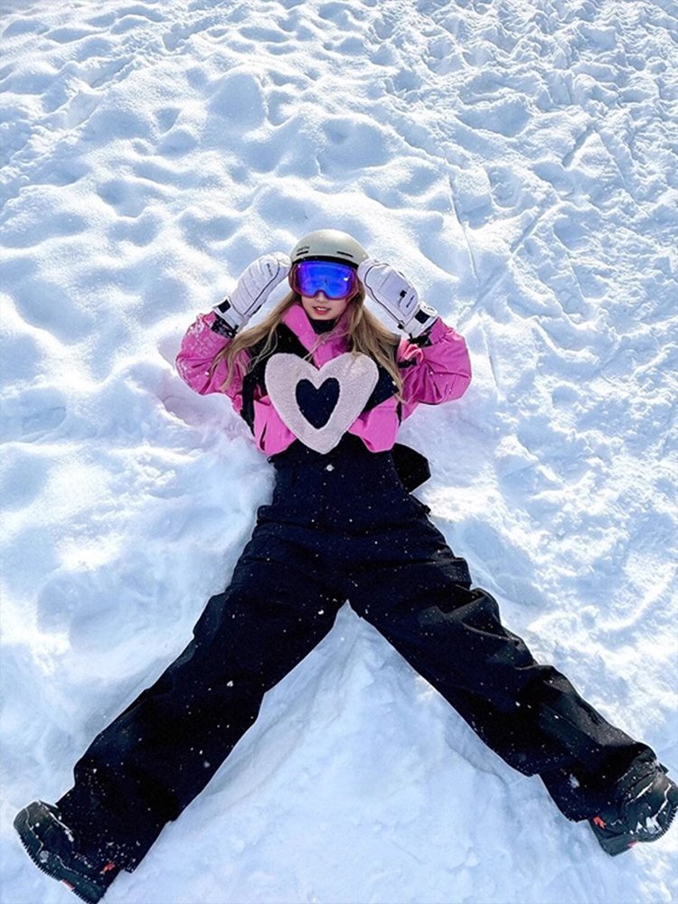 FYUT OUTDOOR PINK SKI SUIT FOR A NEW WINTER GIRL DESIGN WATERPROOF AND WIND-PROOF SKI PANTS