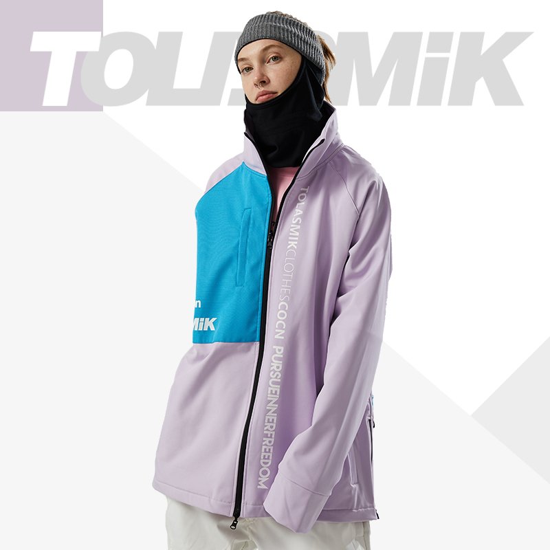 tolasmik ski suit, purple single-skinned ski shorts with outdoor windproof snowsuits, 23 new pairs of pants
