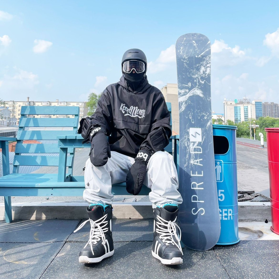 Small billionaire American ski suit, double-board, windproof, outdoor ski-skilars