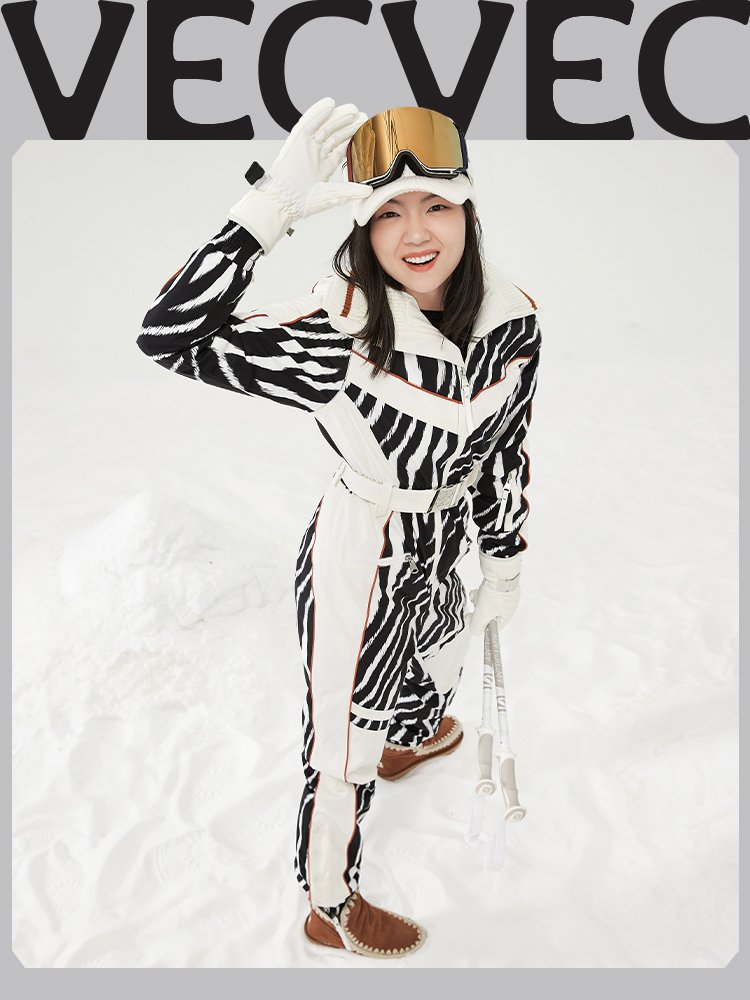 VECVEC SINGLE-BOARD SNOWBOARDING WITH WIND-PREVENTIVE VELVET SKI SUITS