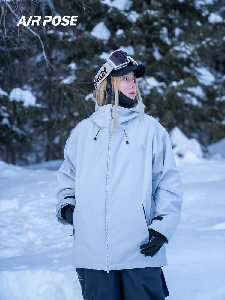 airpose skis for women and men, 3L singles for winter, with a thick windproof new American ski coat